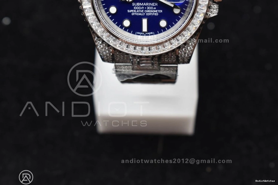 Dial 1149 Chic AMGF Blue Best On 40mm Submariner Full Edition Bracelet VR SS On Diamonds 0523